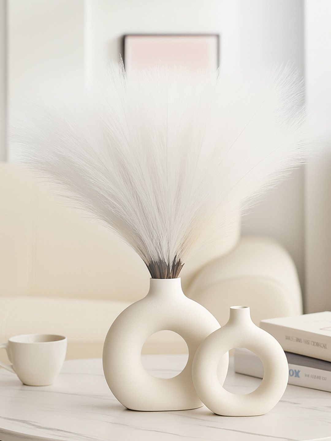 Homesake White 6-Pieces Faux Pampas Grass Plant