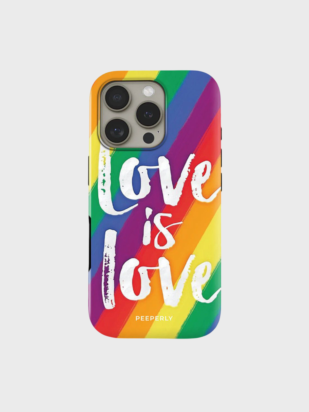 PEEPERLY Women Love is Love Crystal Printed iPhone 14 Back Case