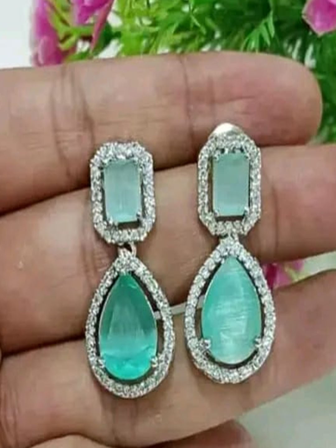 Laksh Enterprise Teardrop Shaped Drop Earrings