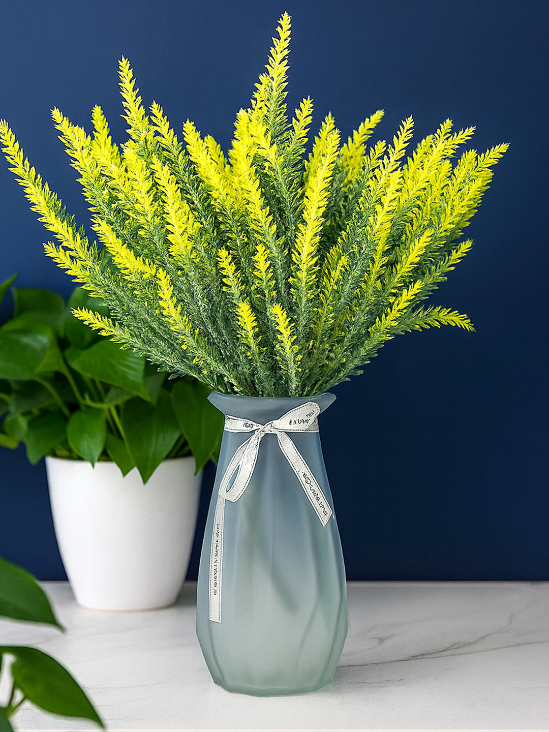 Homesake 6 Pcs Yellow Artificial Lavender Flower Plants