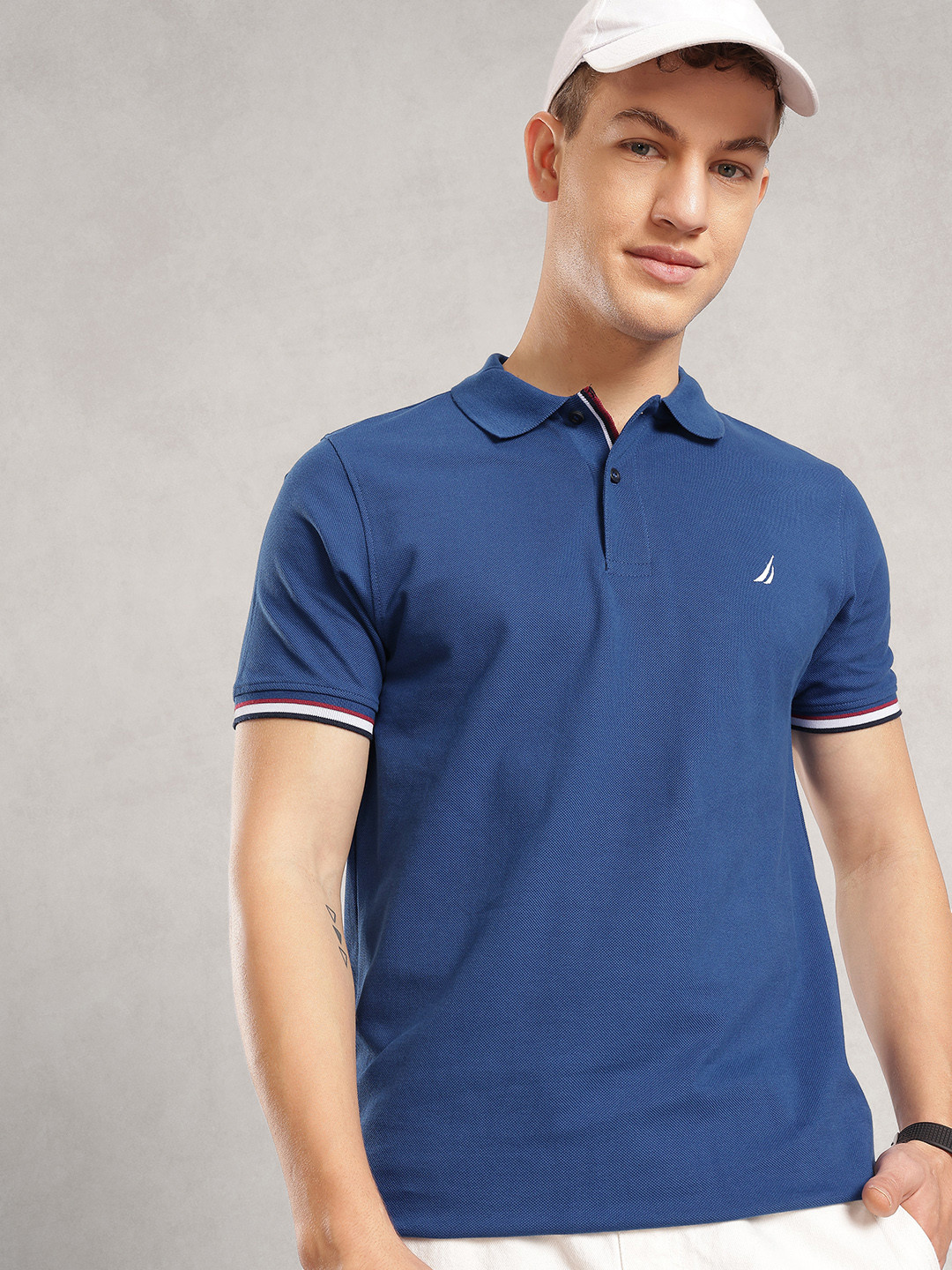 Nautica Polo Collar Pure Cotton T-shirt