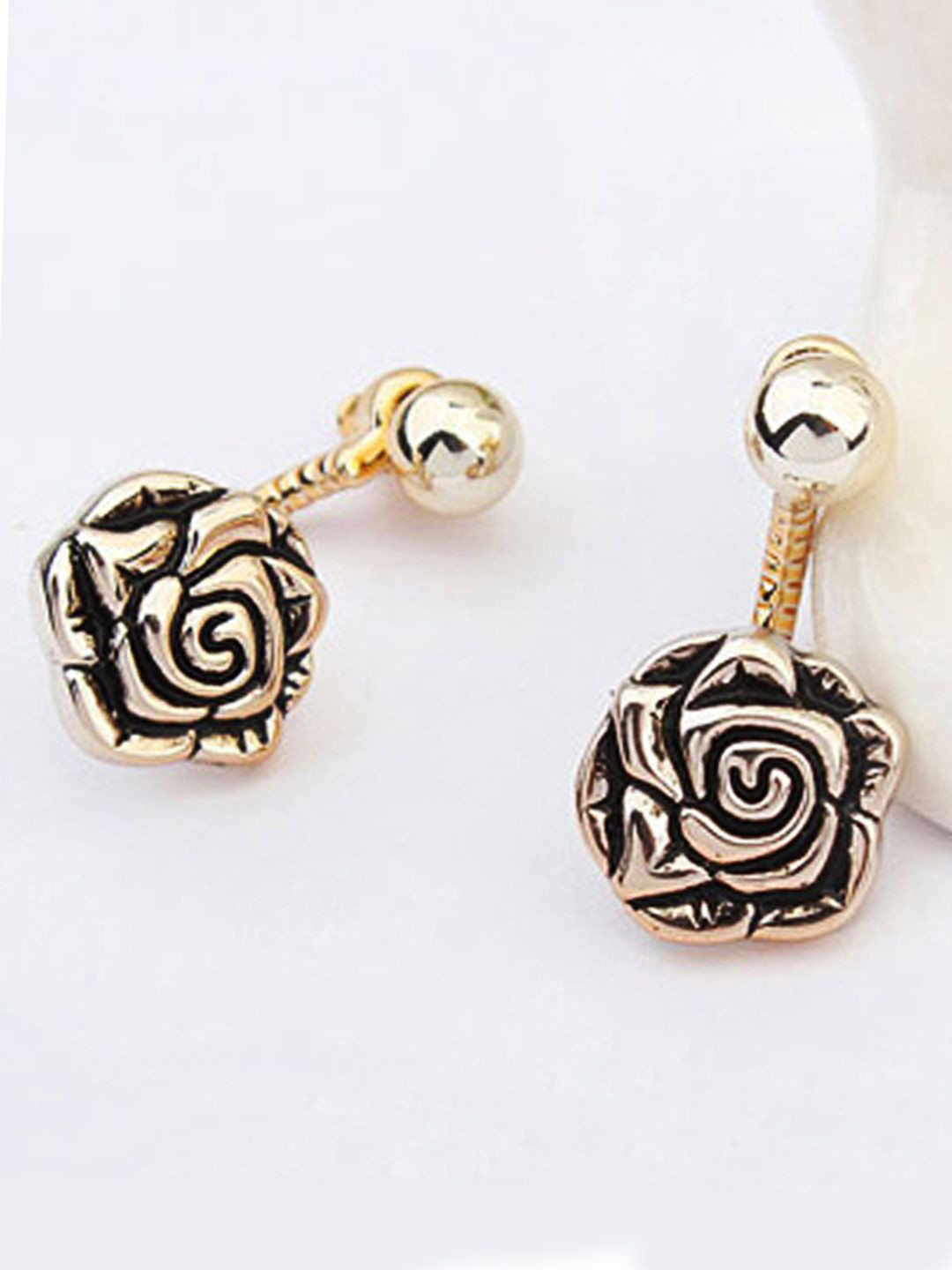 Young & Forever Brass-Plated Spherical Shaped Studs