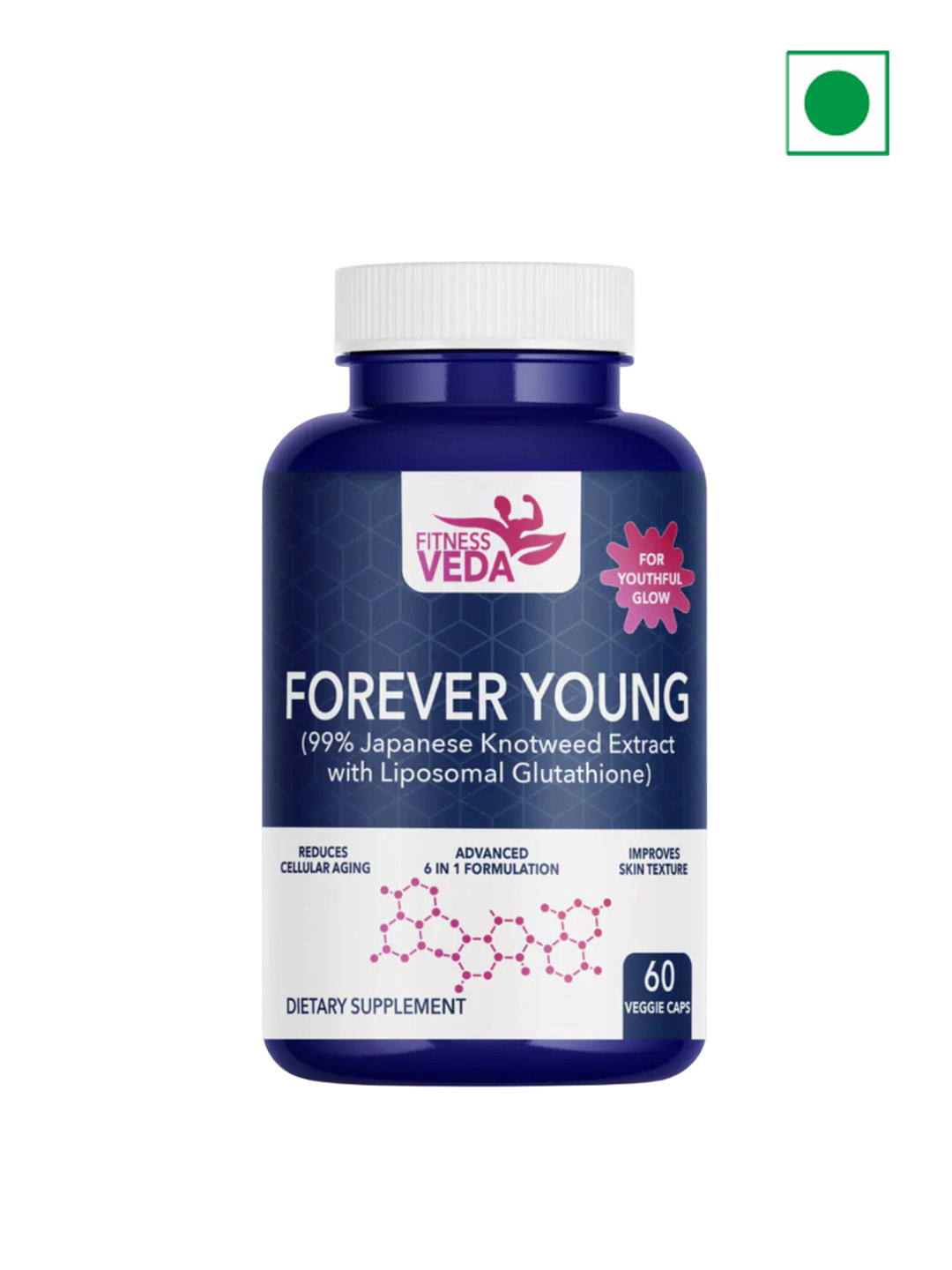FITNESS VEDA Forever Young- Anti Aging Supplement - 60 Capsules