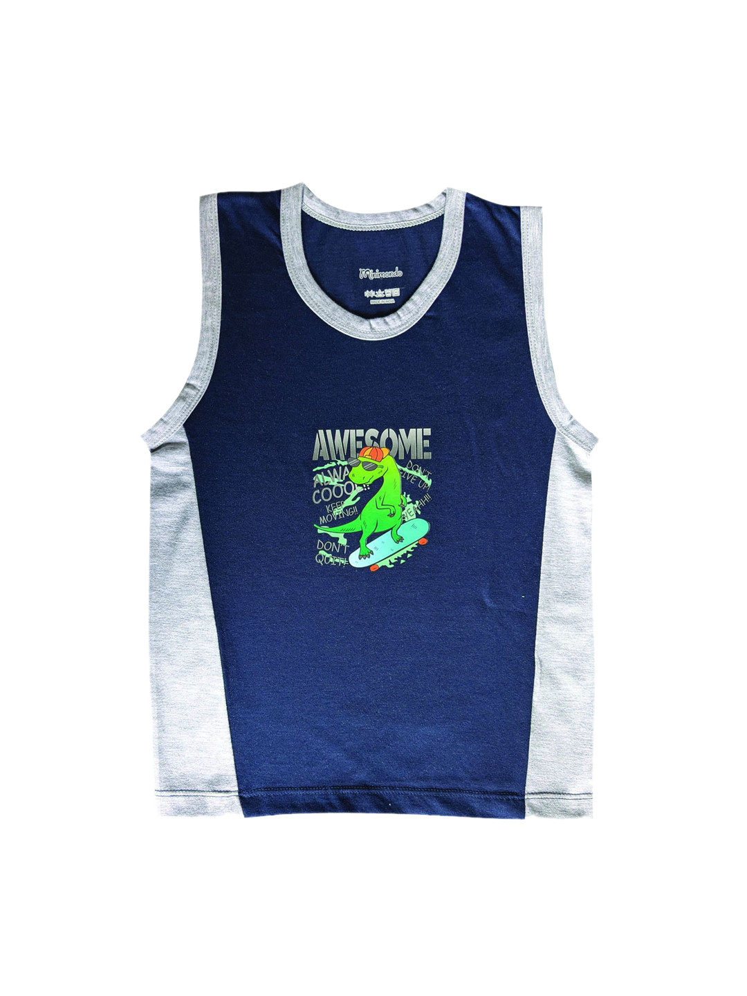 Zoom Minimondo Boys Pack Of 3 Printed Cotton Tank Vests