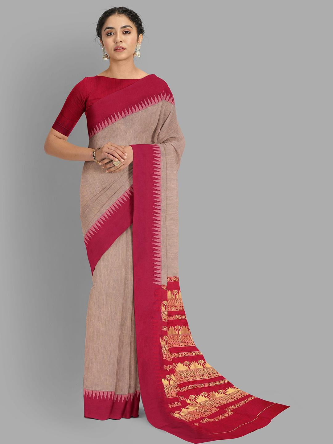 The Chennai Silks Solid Zari Saree
