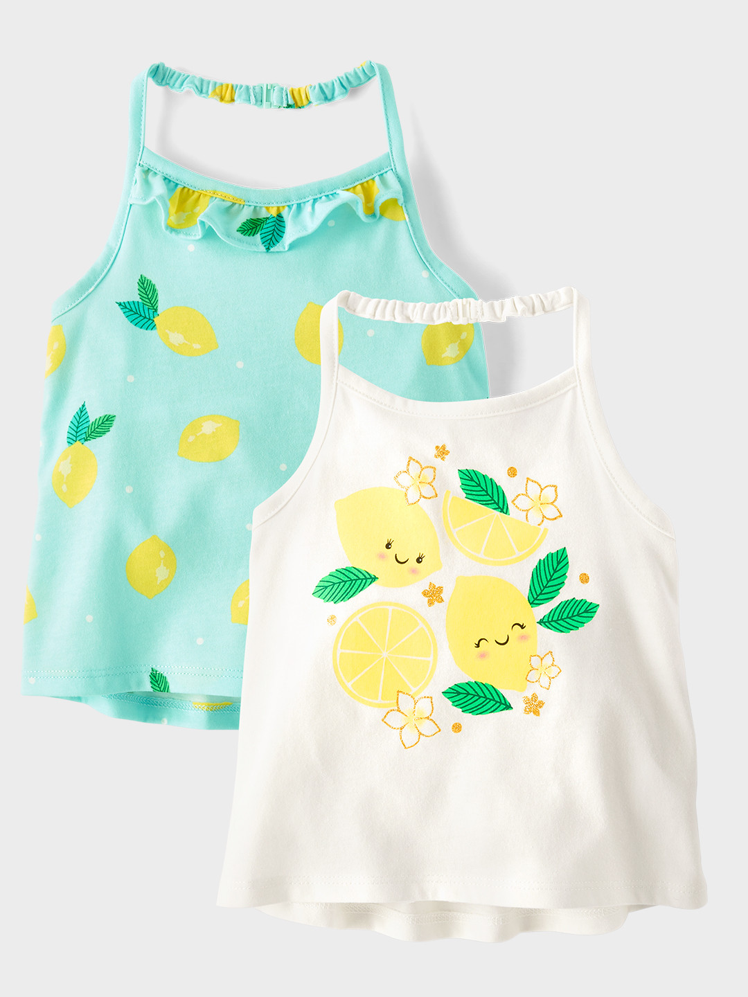 THE CHILDREN'S PLACE Pack of 2 Printed Halter Neck Backless Top