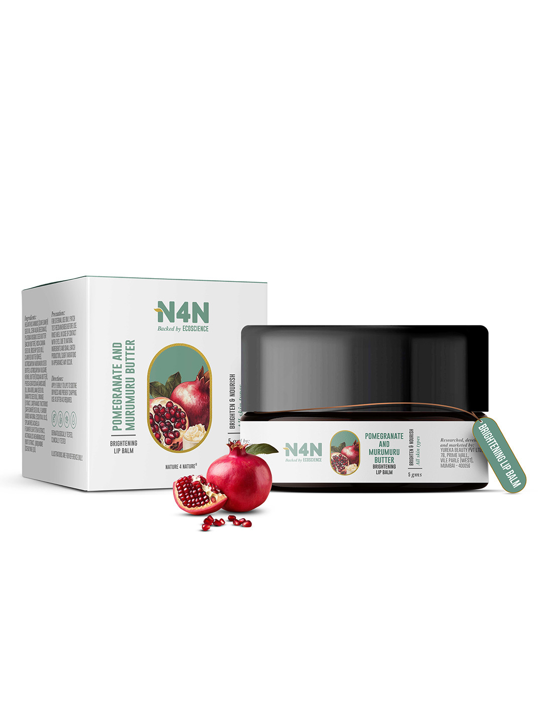 N4N  Pomegranate & Murmuru butter Brightening Lip Balm - 5 g