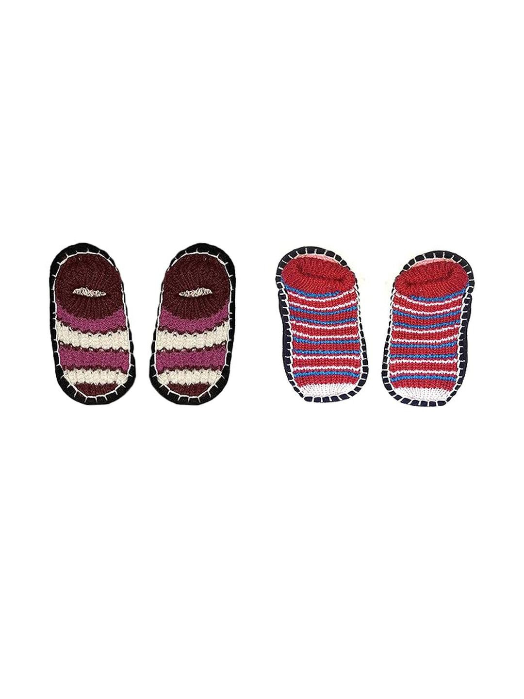 Cute Collection Unisex Kids Pack of 2 Pairs Wool Booties