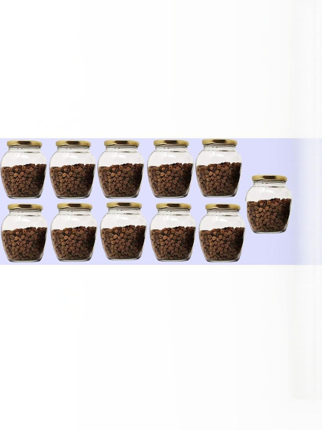 SOMIL Set Of 10 Cylinder Glass Jar Container