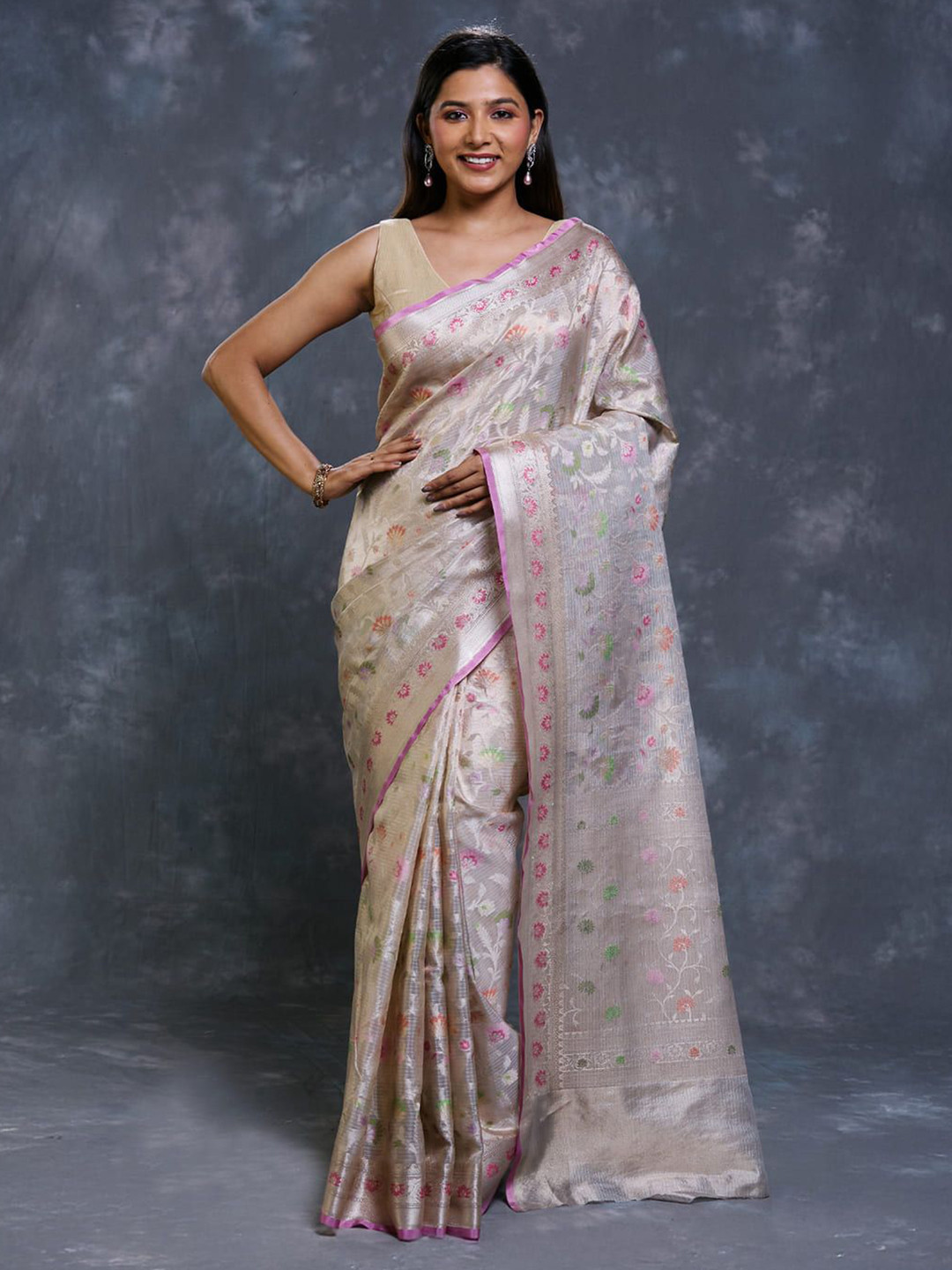 PALLU PATARI Woven Design Zari Kota Saree