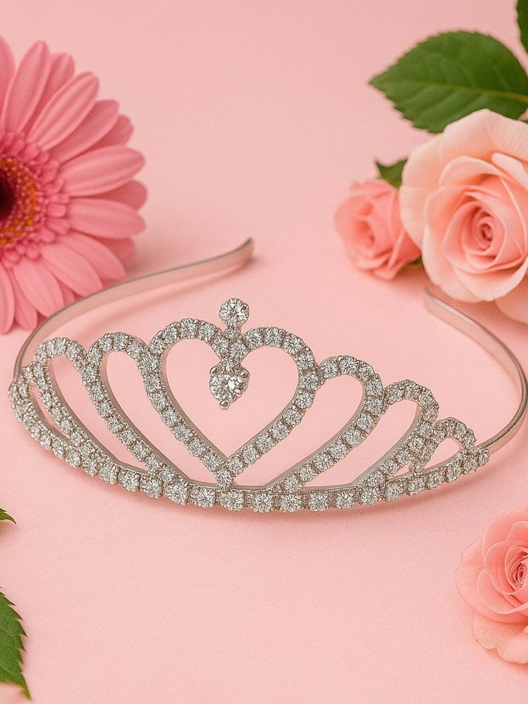 MUKUTIQUE Women Embellished Crown Hair Accessory