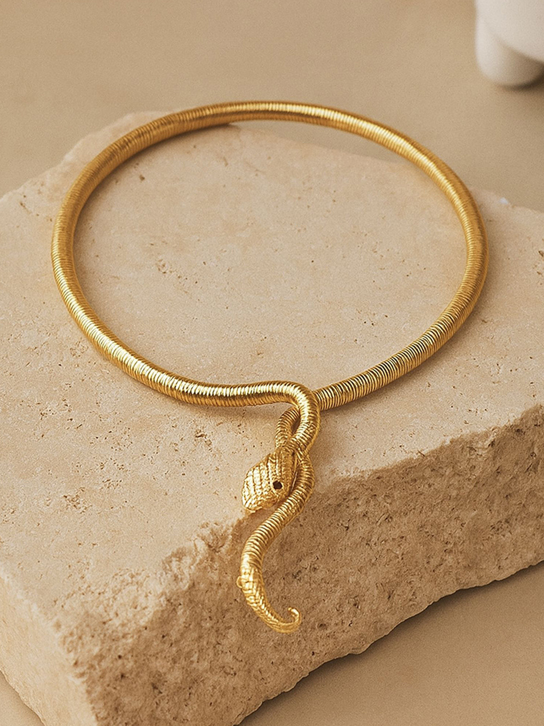Bohey by KARATCART Gold-Plated Snake Design Necklace