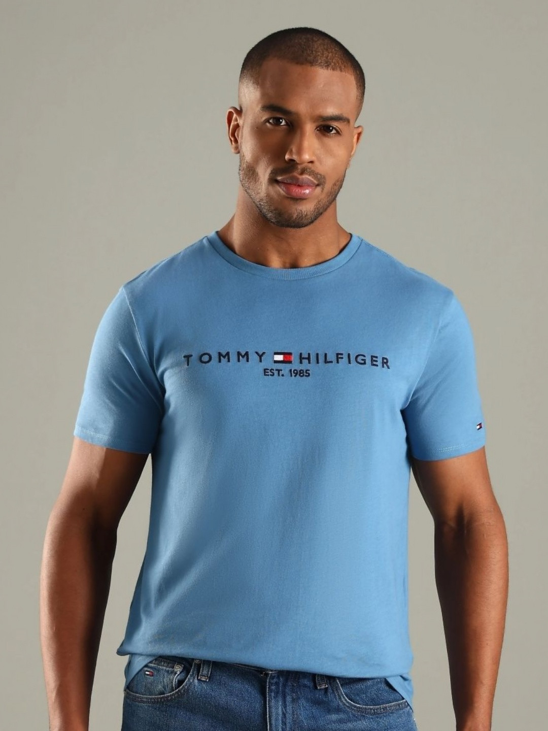Tommy Hilfiger Brand Logo Printed Cotton T-shirt