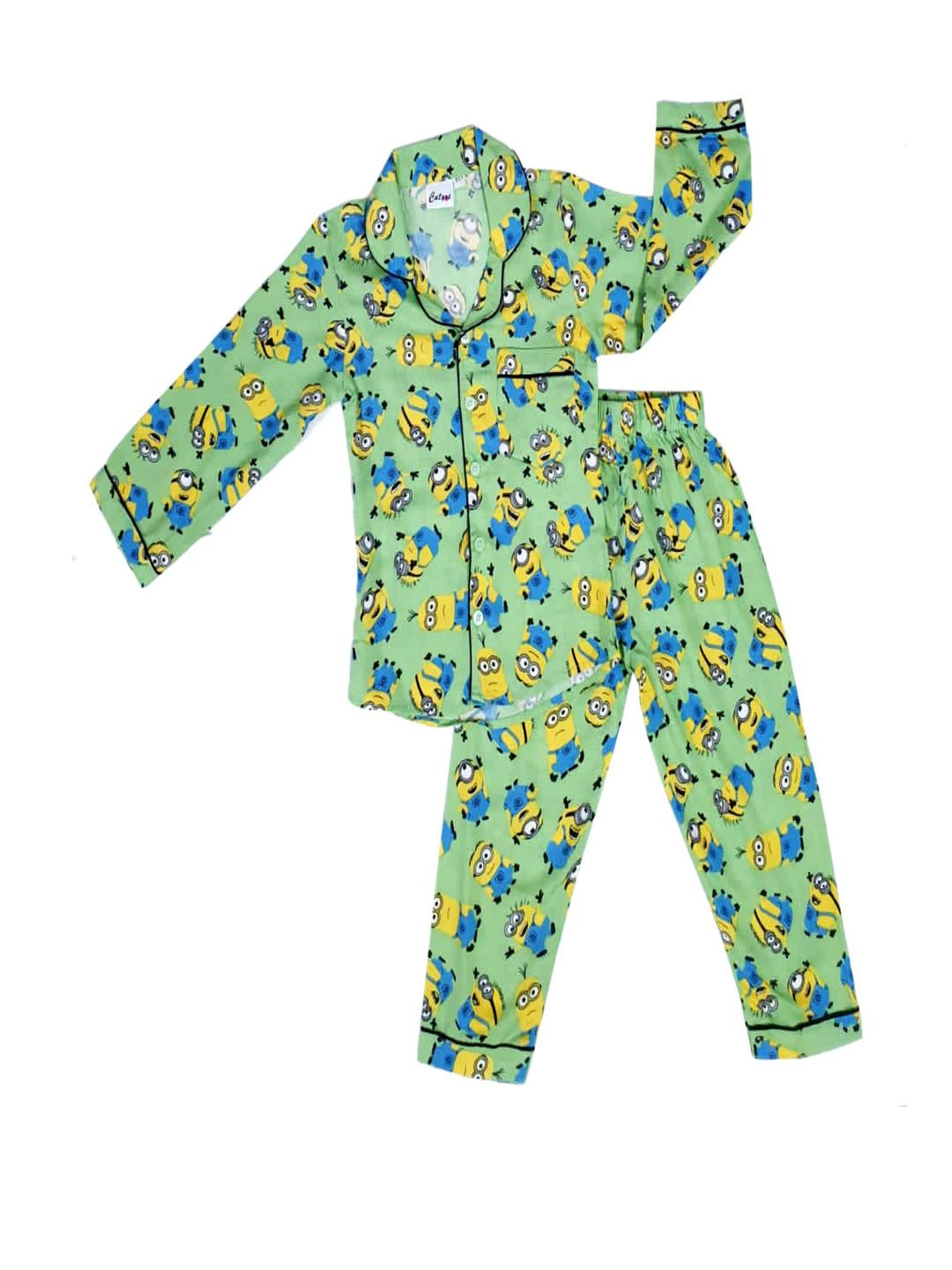 Cutoos Kids Animal Printed Shirt &  Pyjamas Night suit
