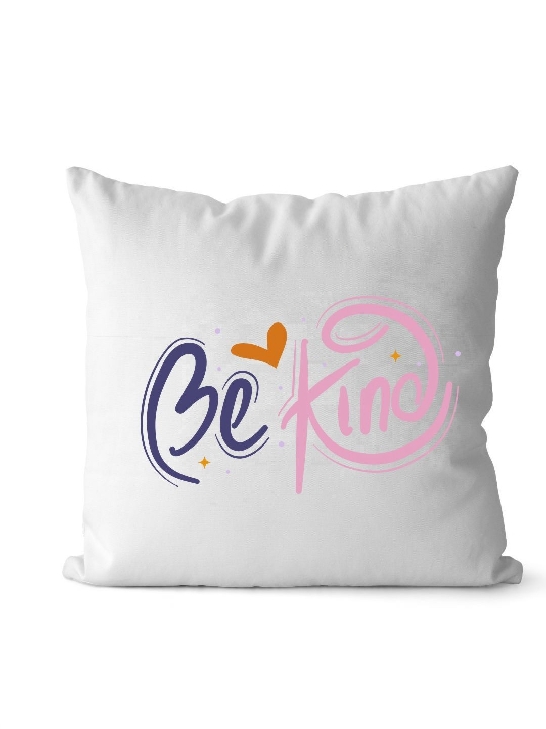 Loops n knots White & Blue Be Kind Printed Pre-Filled Cushion