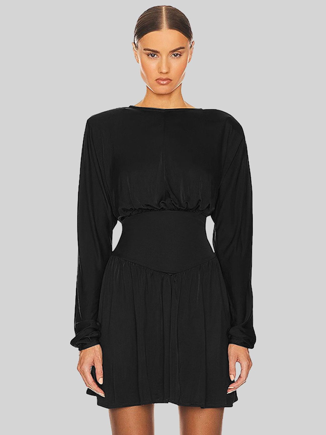 LULU & SKY Boat Neck Mini Blouson Dress