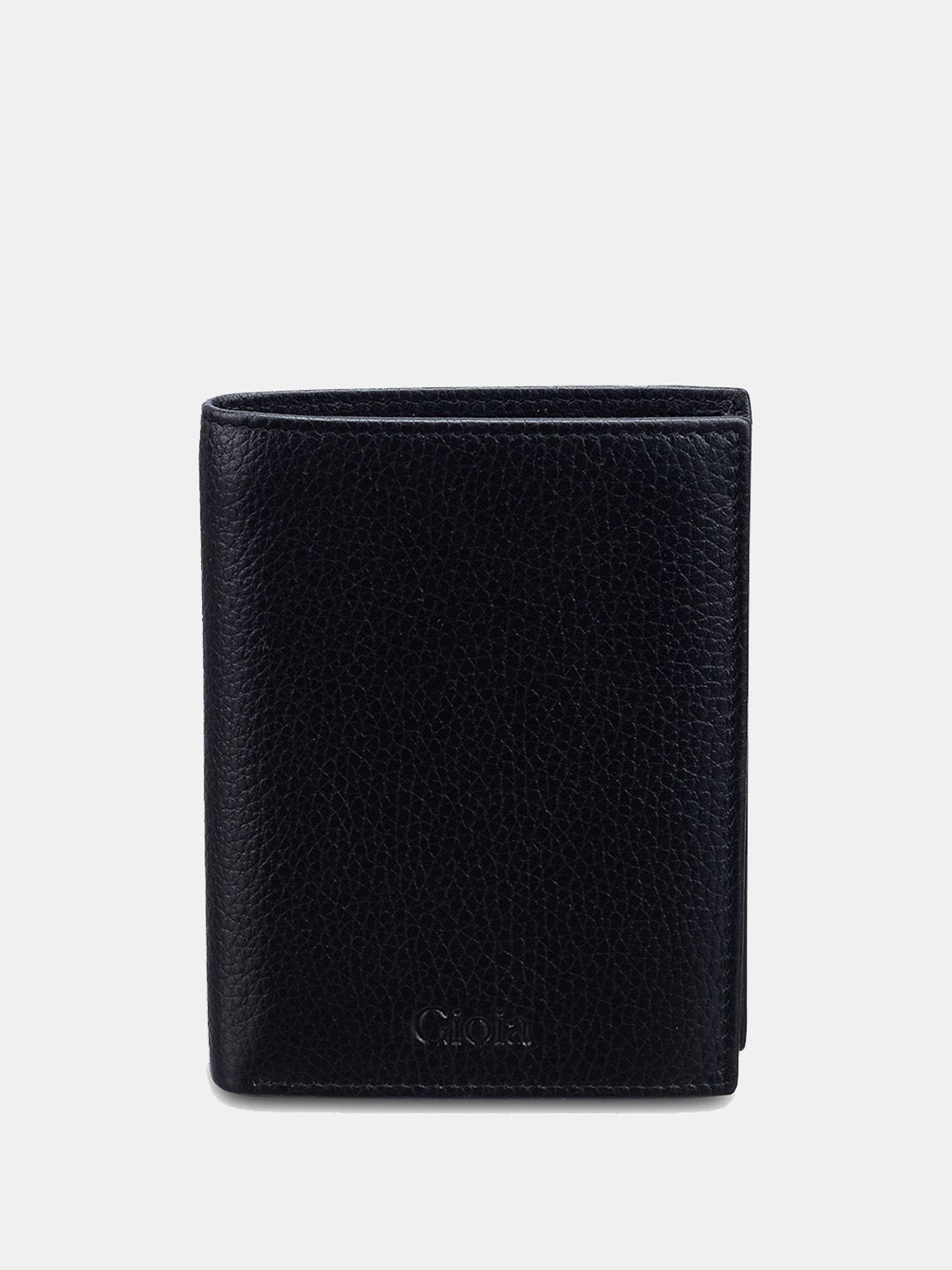 GIOIA Black Lorenzo Trifold Wallet with ID slot