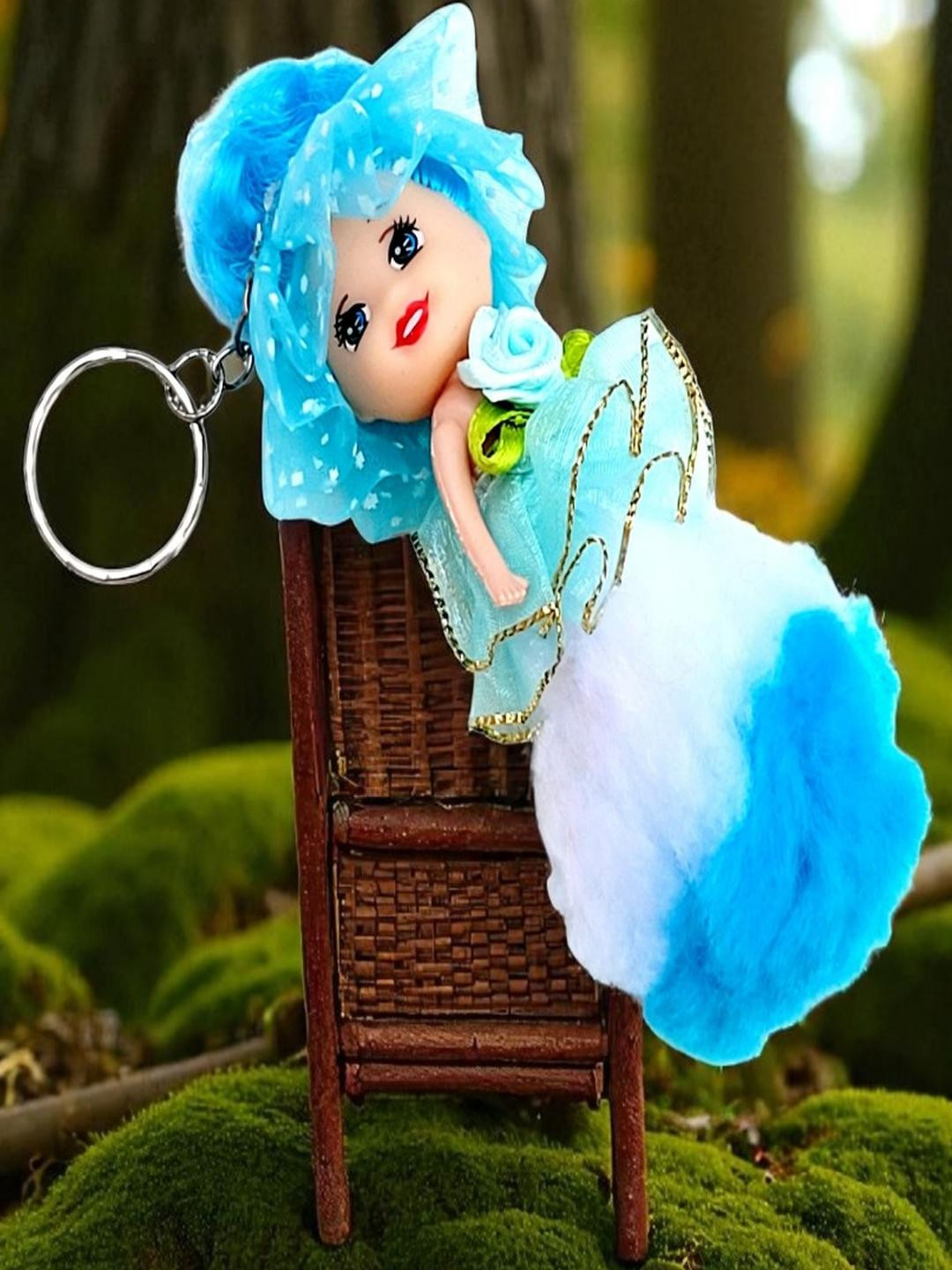 ADOREAL Blue Doll Keychain And Keyring