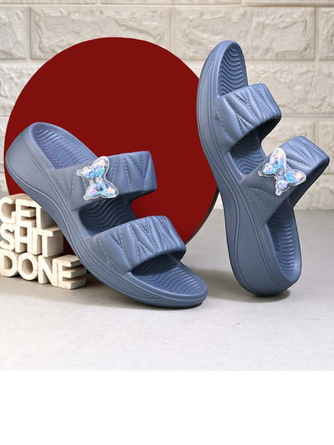 Deflow Butterfly Embellished Sliders