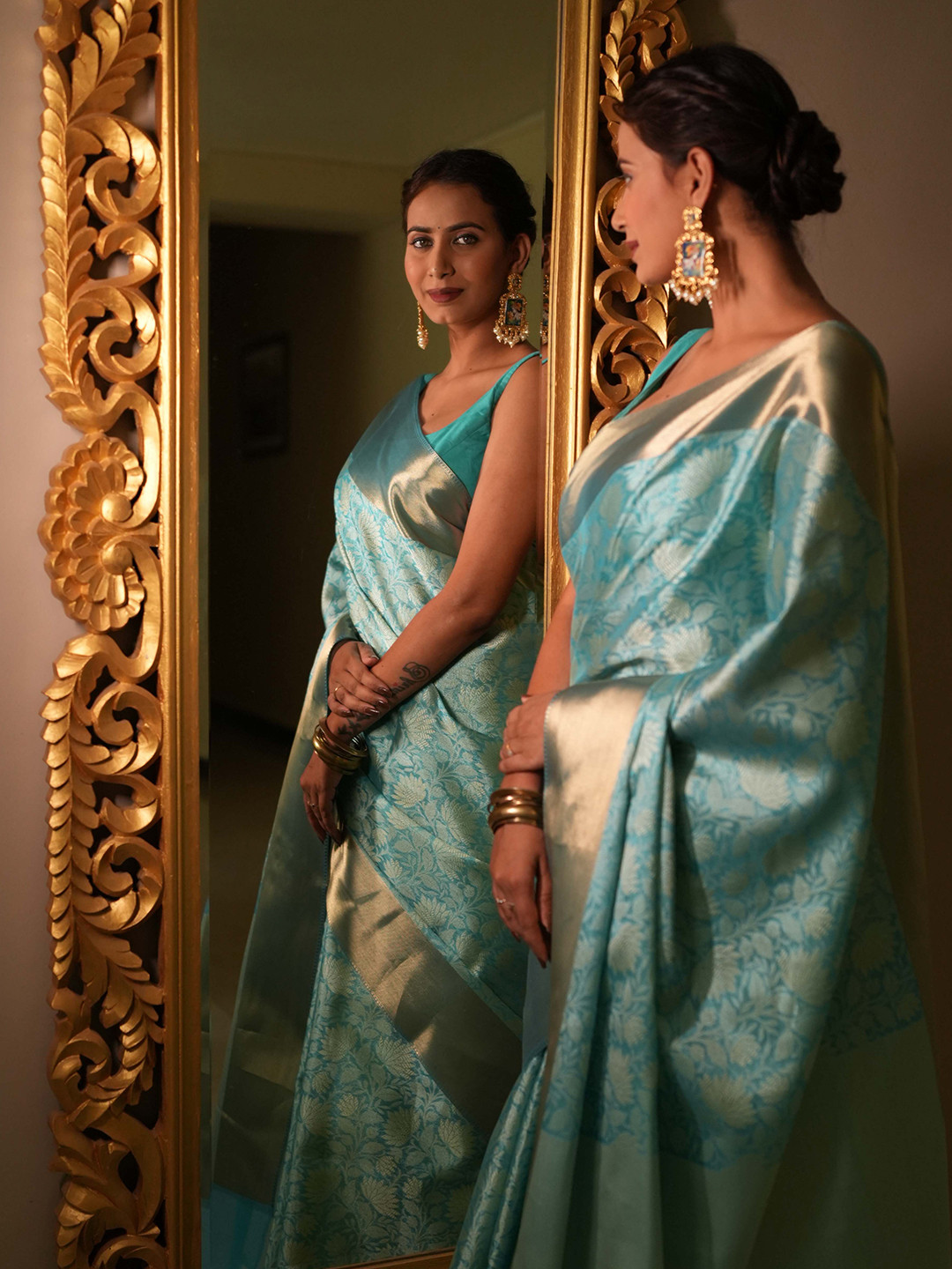 Banarasee Ethnic Motifs Zari Banarasi Silk Saree