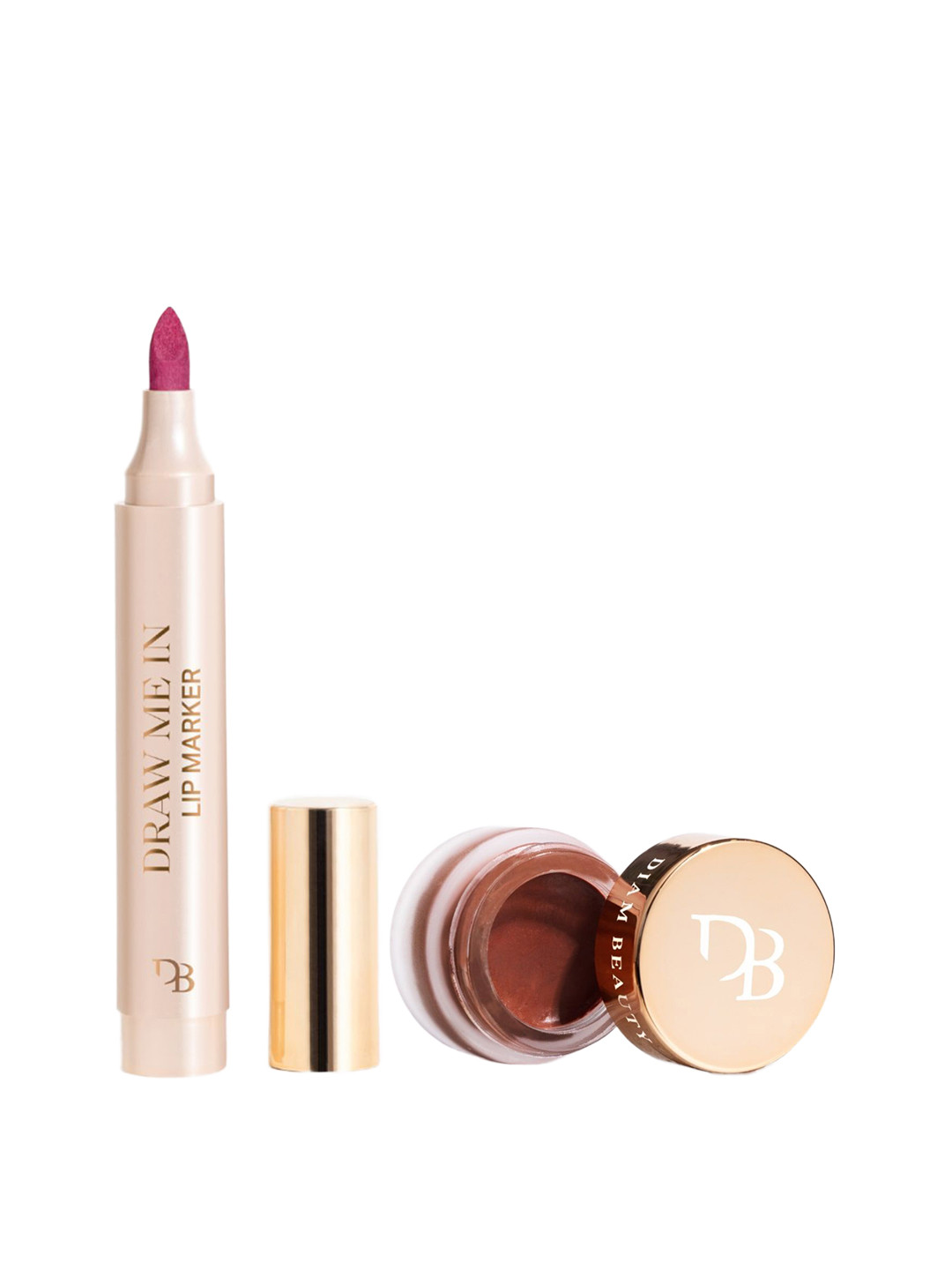 Diam Beauty 2 Pc Soft Filter Pot Lipstick & Draw Me Lip Marker - Ghosted + SketchyBusiness