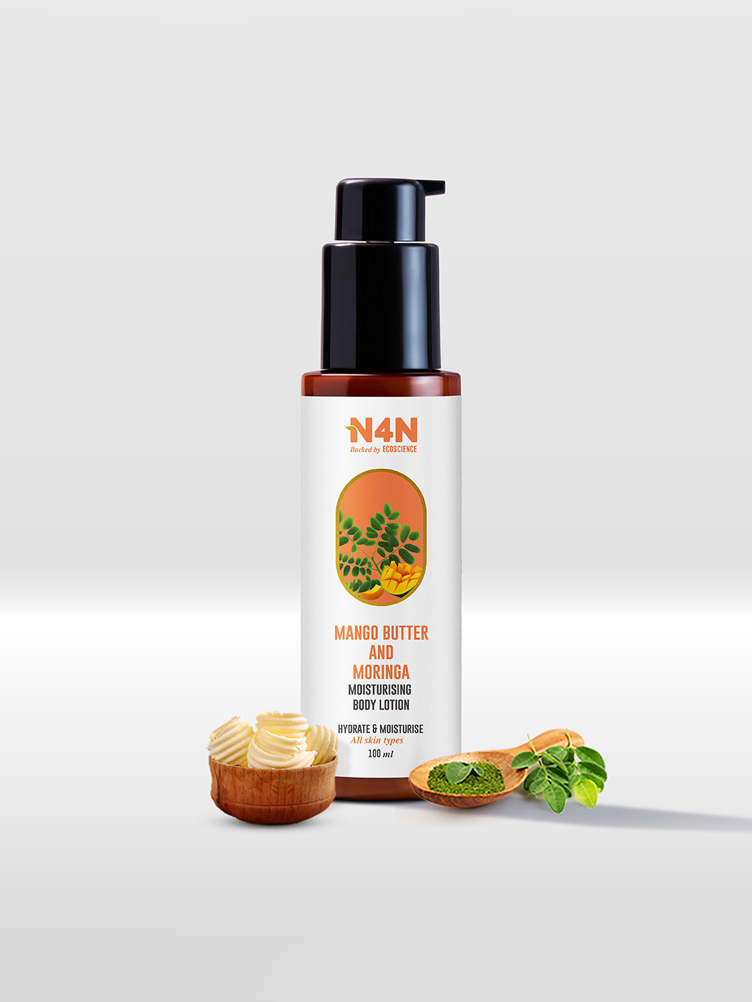 N4N  Mirror Glow Body Lotion With Mango Butter & Moringa - 100ml