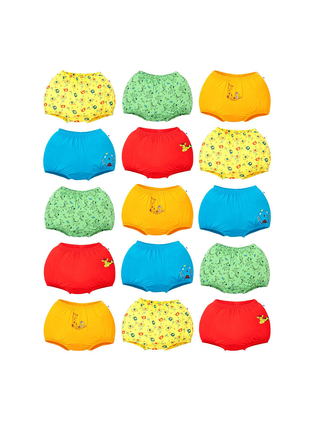 SuperBottoms Kids Pack Of 15 Pure Cotton Basic Briefs BAS-UND-U-V2-BL-WW-4_6Y-15P