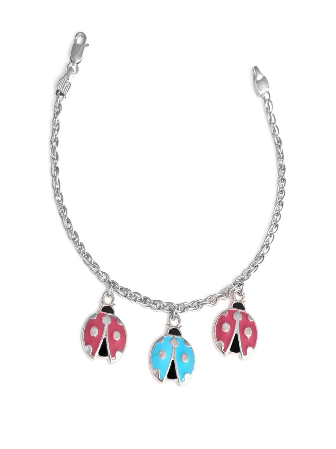 Vinayak Jewellers 925 Sterling Silver The Tri Lady Charm Silver Bracelet