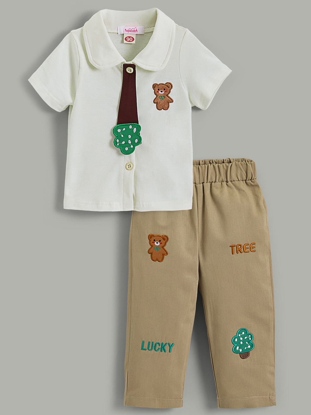 2-Pc Pure Cotton Embroidered Shirt & Pants