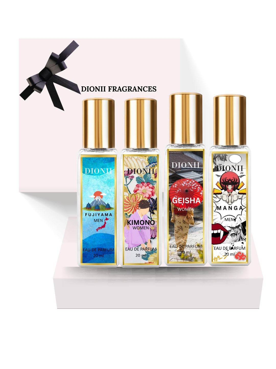 DIONII Set Of 4 Milan Venice Espresso & David Eau De Perfume - 20 ml Each