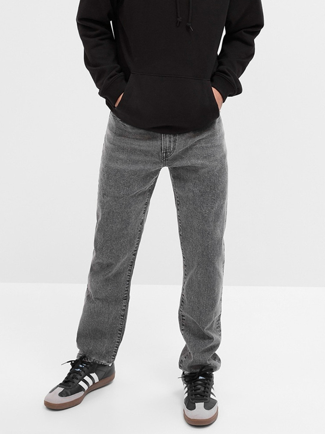 GAP Men Light Fade Mid-Rise Stretchable Straight Fit Jeans