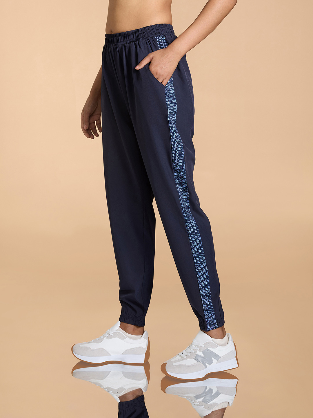 KICA Mid Rise Side Striped Relaxed Fit Dry Fit Joggers
