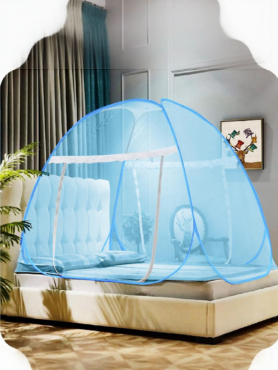 GK-JLPV Polyester Foldable Zipper Gate Mosquito Net