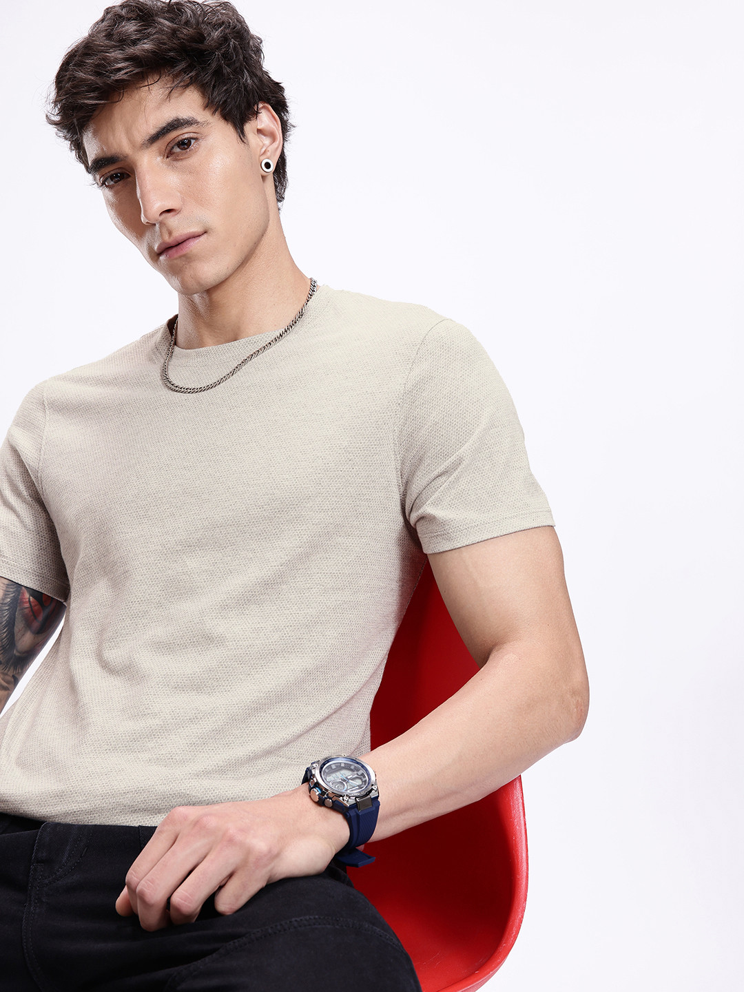 Kook N Keech Pure Cotton Textured T-shirt