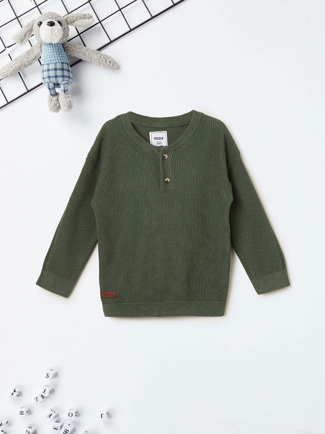 max Boys Ribbed Pure Cotton Fashion Sweater
