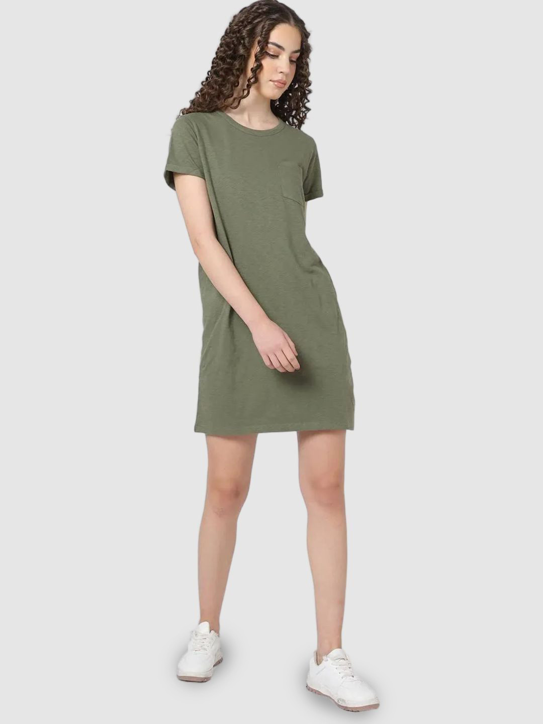 GAP Pure Women Round Neck Cotton Above Knee T-Shirt Dress