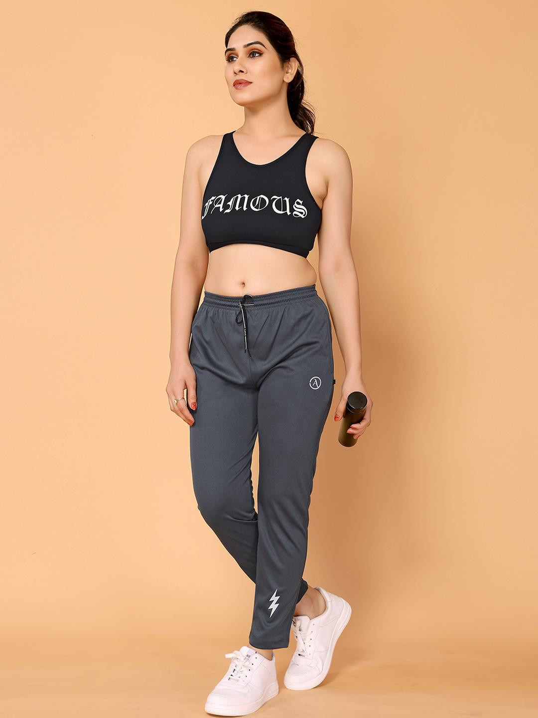 Moda Rapido Women's Plain Lycra Trackpants