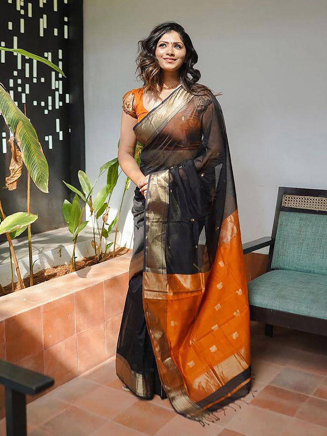 Mitera Floral Woven Design Saree