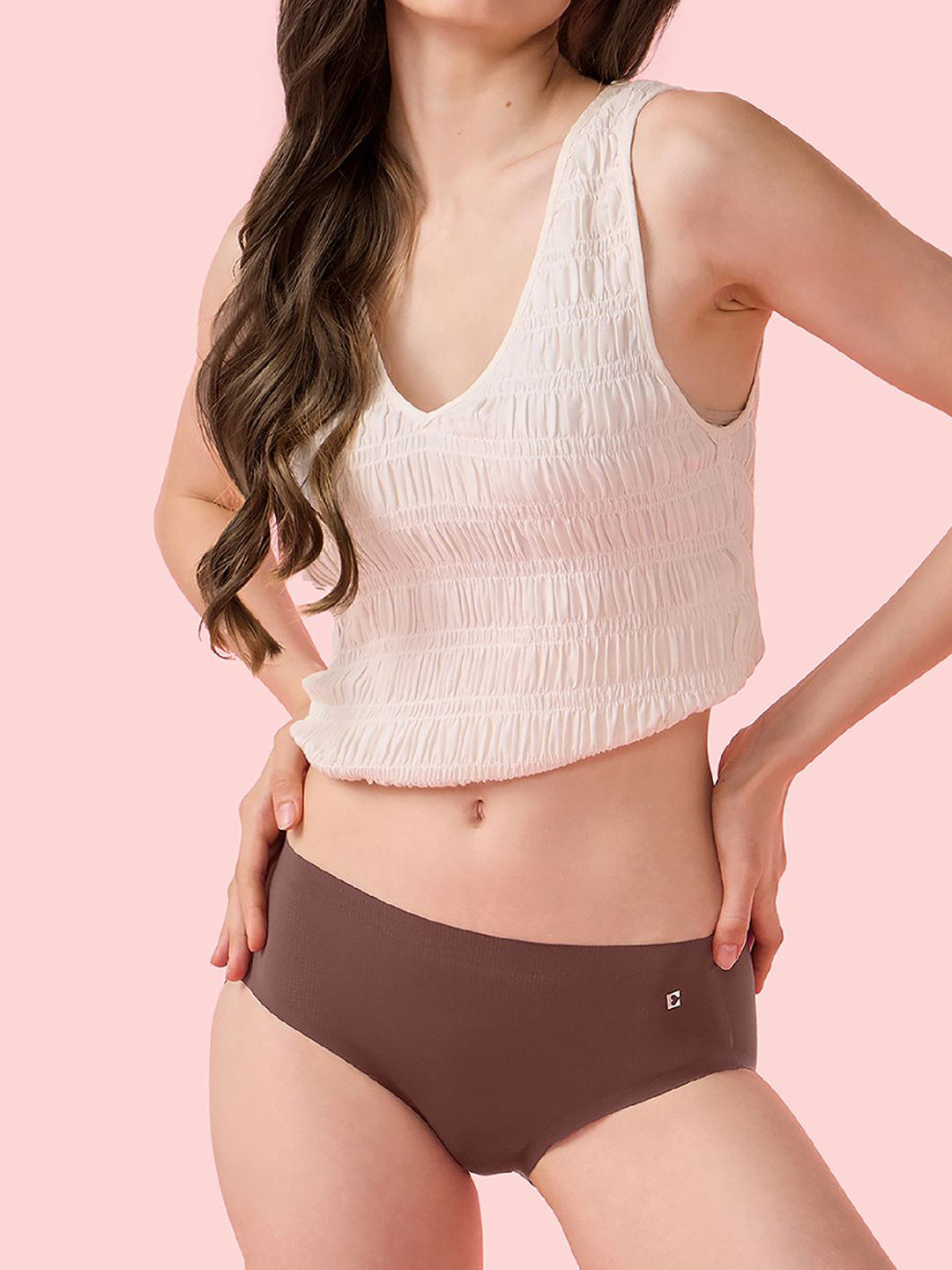 Enamor Invisi Fit Flex Breathable Antimicrobial Mid Waist Hipster Briefs - IP02 WLDGNR