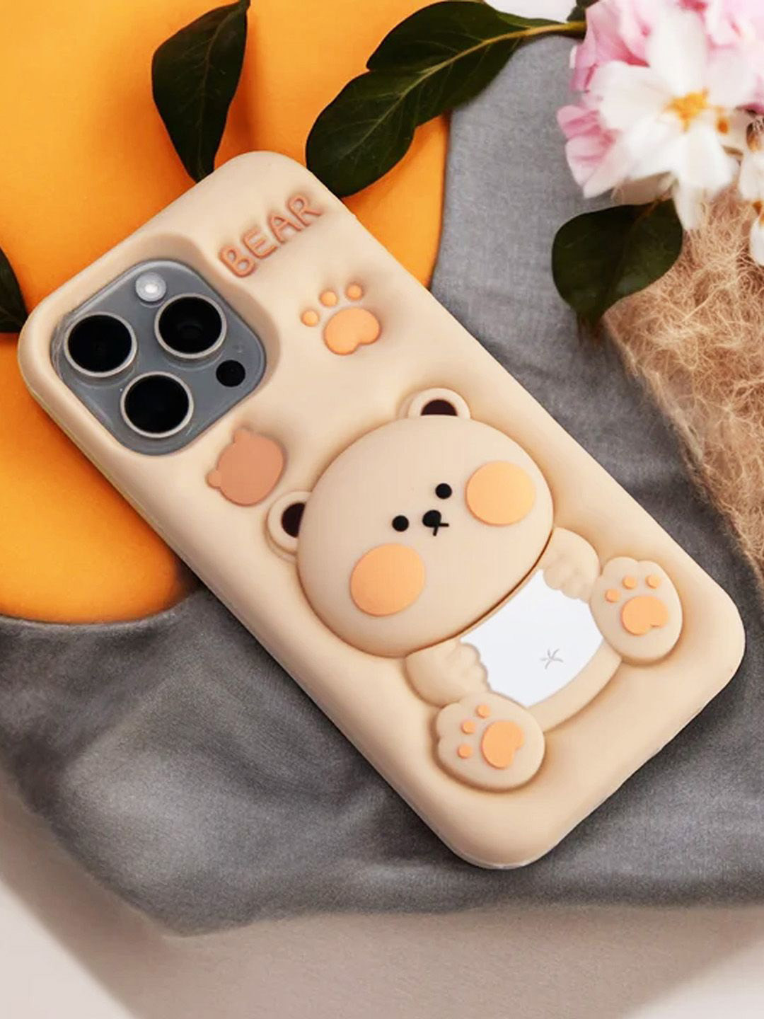 TREEMODA Bear Design iPhone 14 Pro Max Back Case