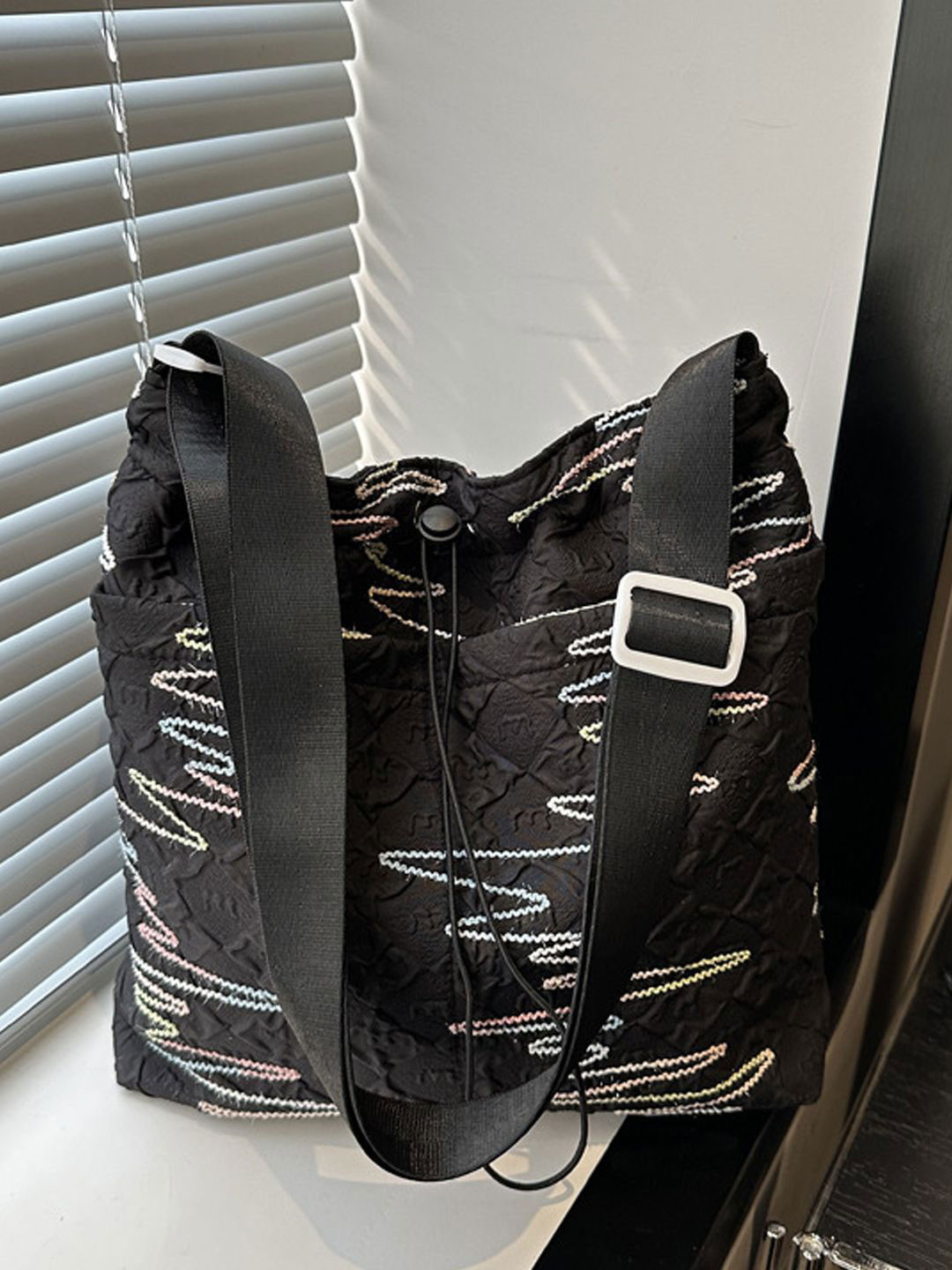 StyleCast Self Design Shopper Tote Bag with Quilted