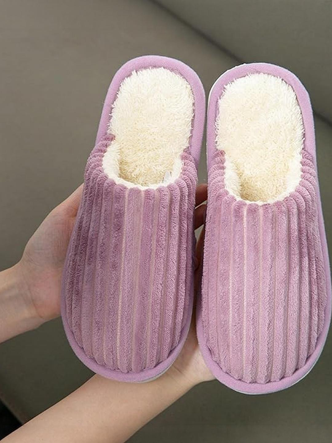 THE DDS STORE Women Memory Foam Fluffy Slippers