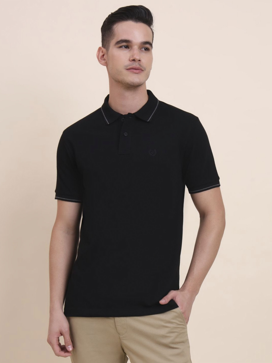 Greenfibre Polo Collar Slim Fit Cotton T-shirt