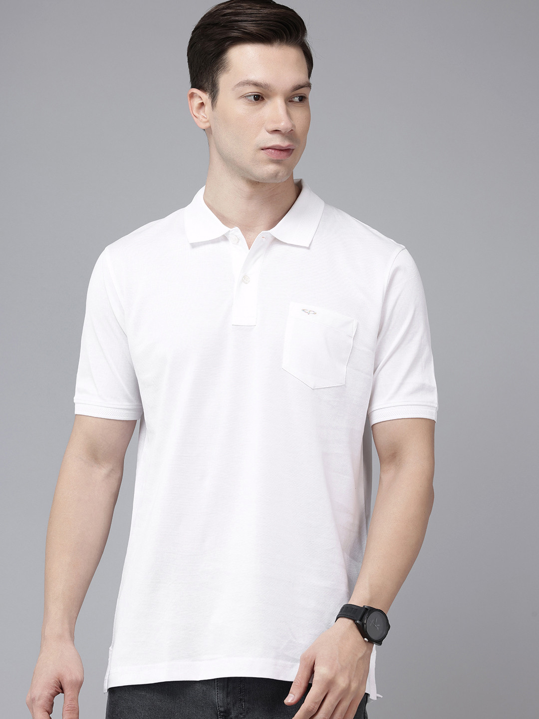 ColorPlus Classic Fit Pure Cotton Polo Collar Pocket T-shirt