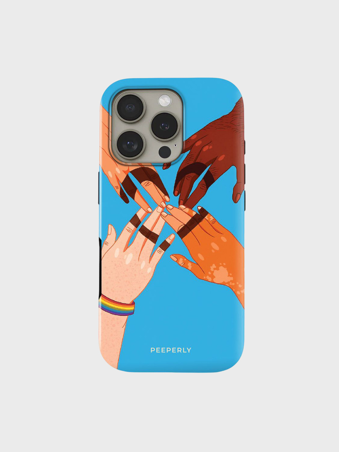 PEEPERLY Women United in Pride Abstract Printed Impact Resistant iPhone 14 Back Case