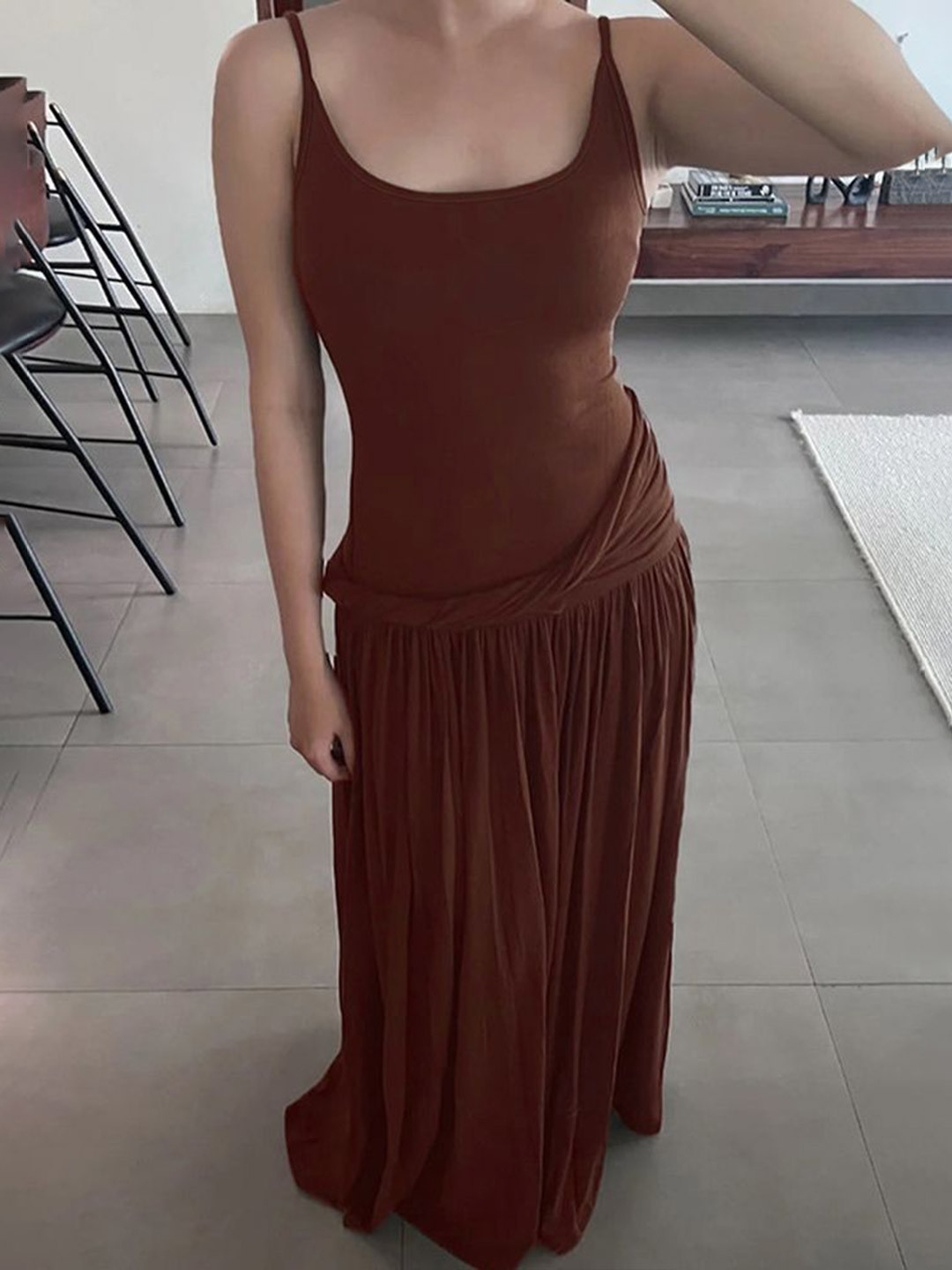 LULU & SKY Women Twisted Waist Detail Maxi Dress