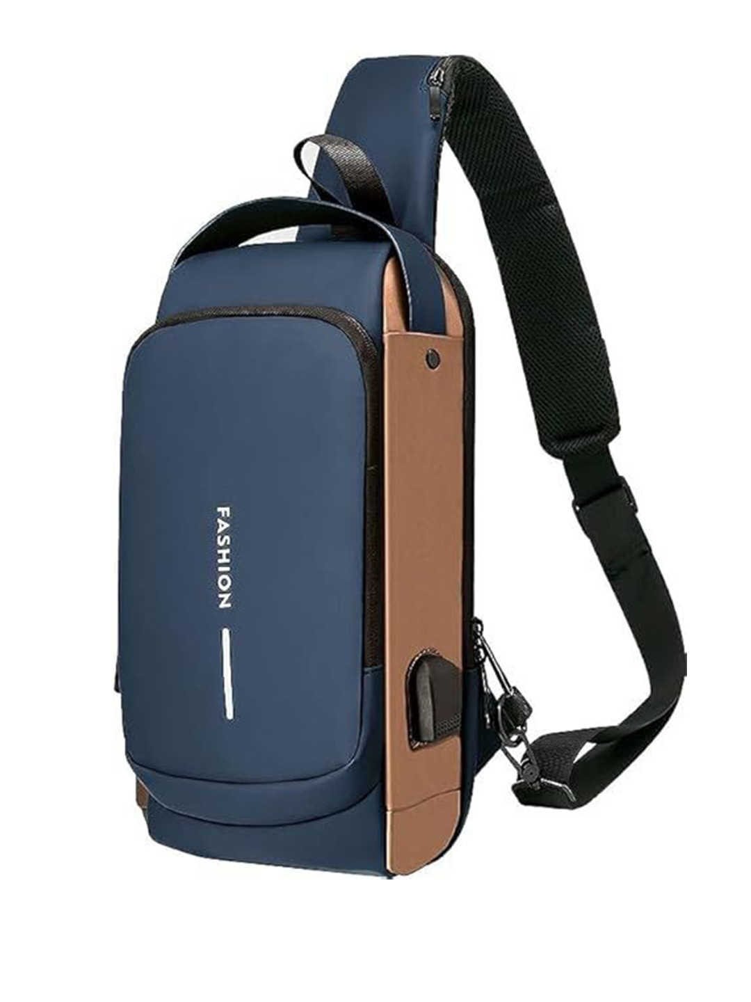 AUGEN Men Solid Business Crossbody Backpack with USB Charging Port