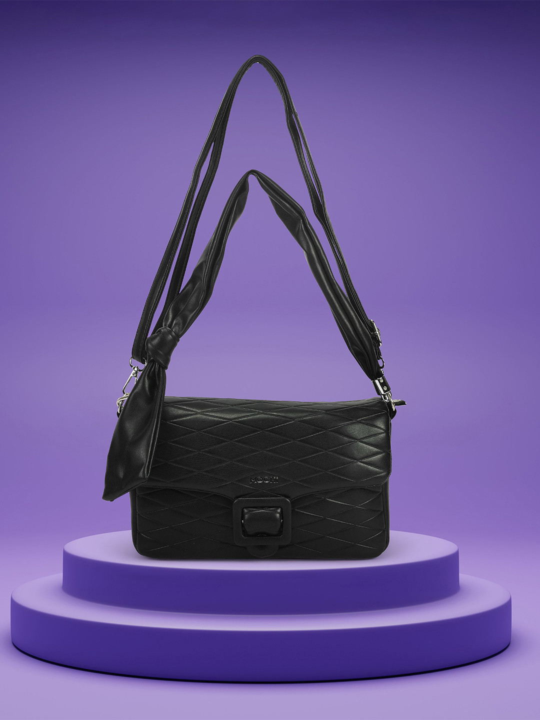 Mochi Textured Small Structured Shoulder Bag