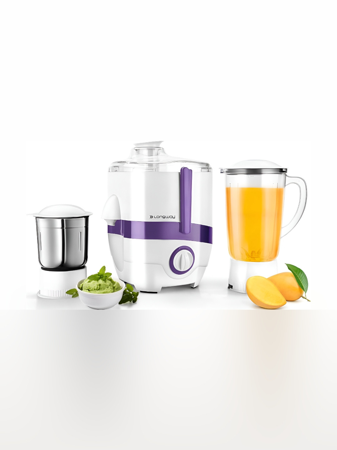 Longway Purple 2025 Plastic Juicer Mixer Grinder