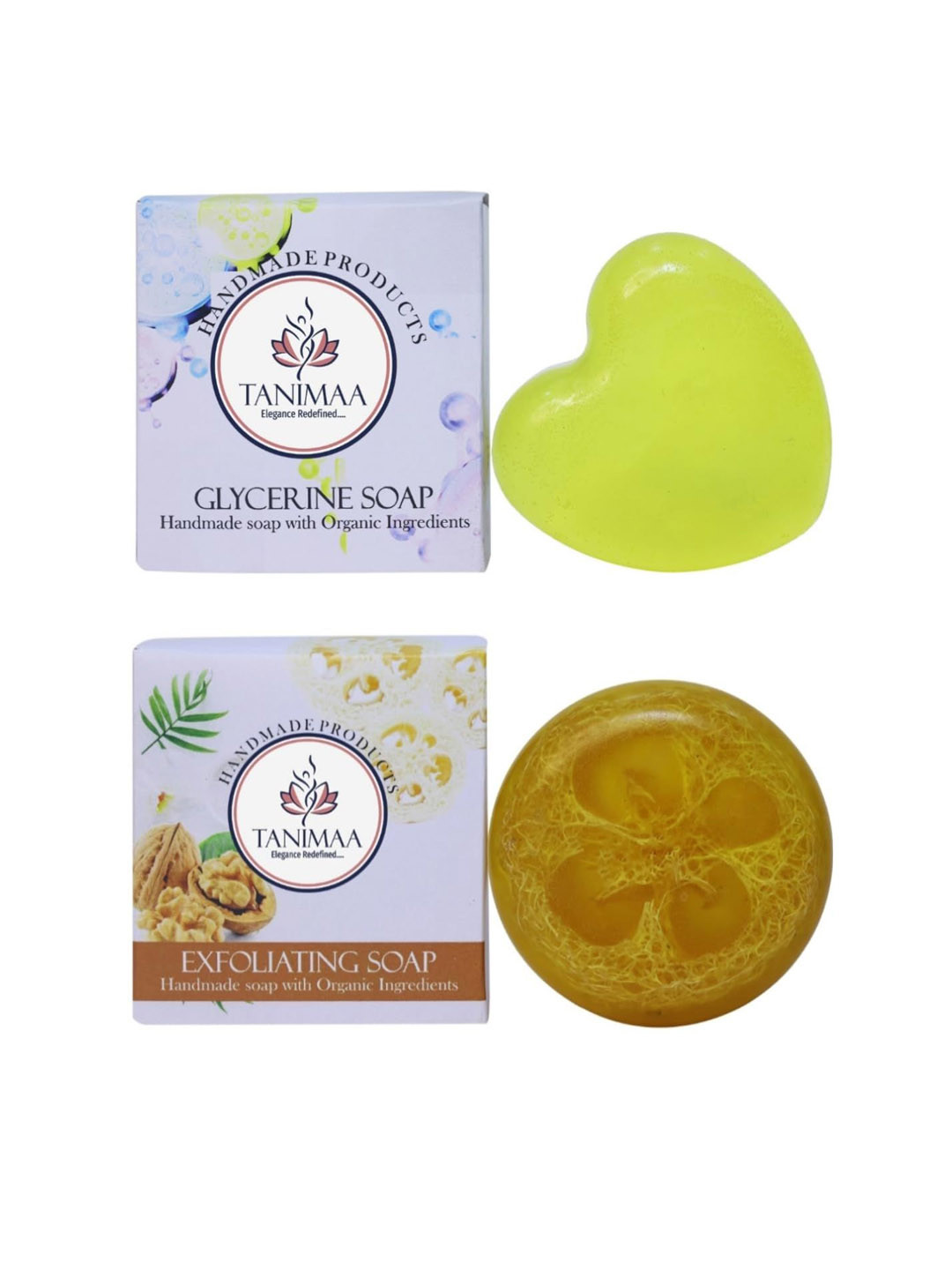 TANIMAA Set Of 2 Exfoliating & Glycerine Soap Bar - 150 g Each